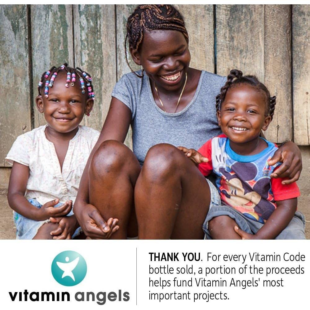 Mother and children smiling, Vitamin Angels thank you graphic