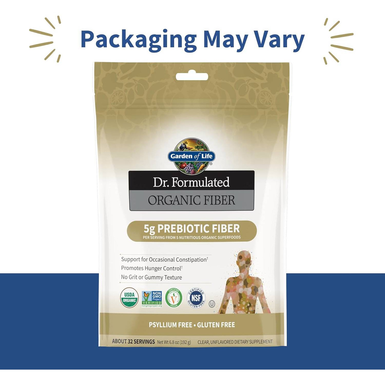 Garden of Life Dr. Formulated ORGANIC FIBER (Unflavored) - 192 Grams