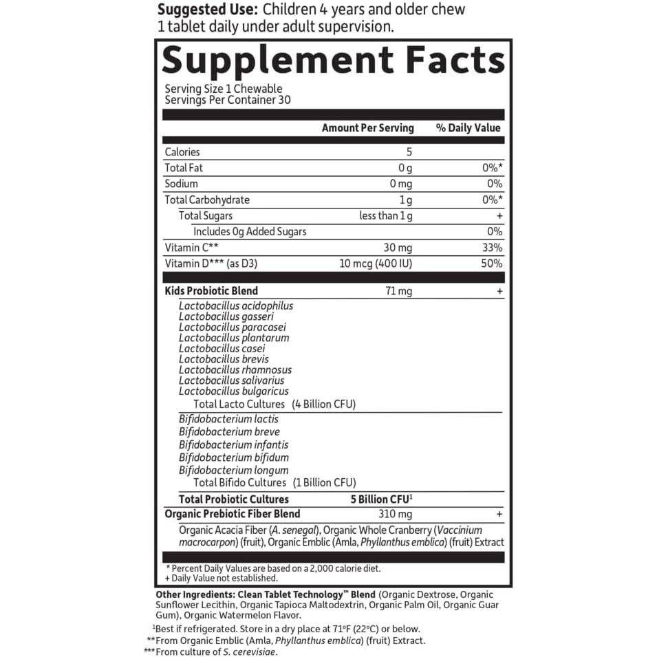 Garden of Life Organic Kids Probiotics WM - 30 Tablets