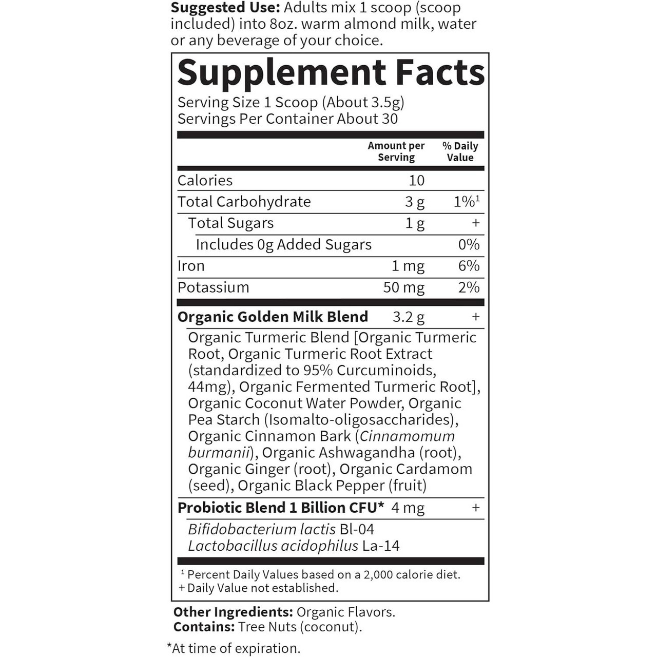 Garden of Life myKind Organics Golden Milk Powder - 105 Grams