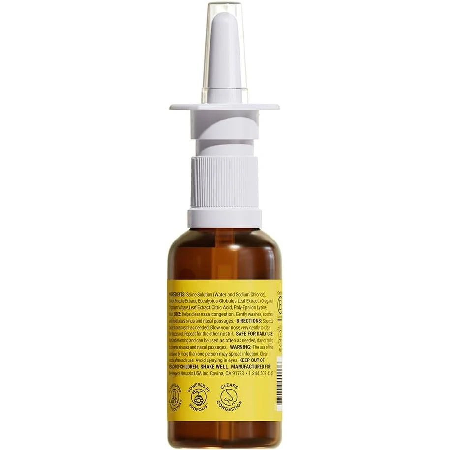 Back of the nasal spray bottle with label