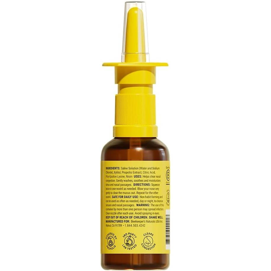 Propolis Nasal Spray bottle back label