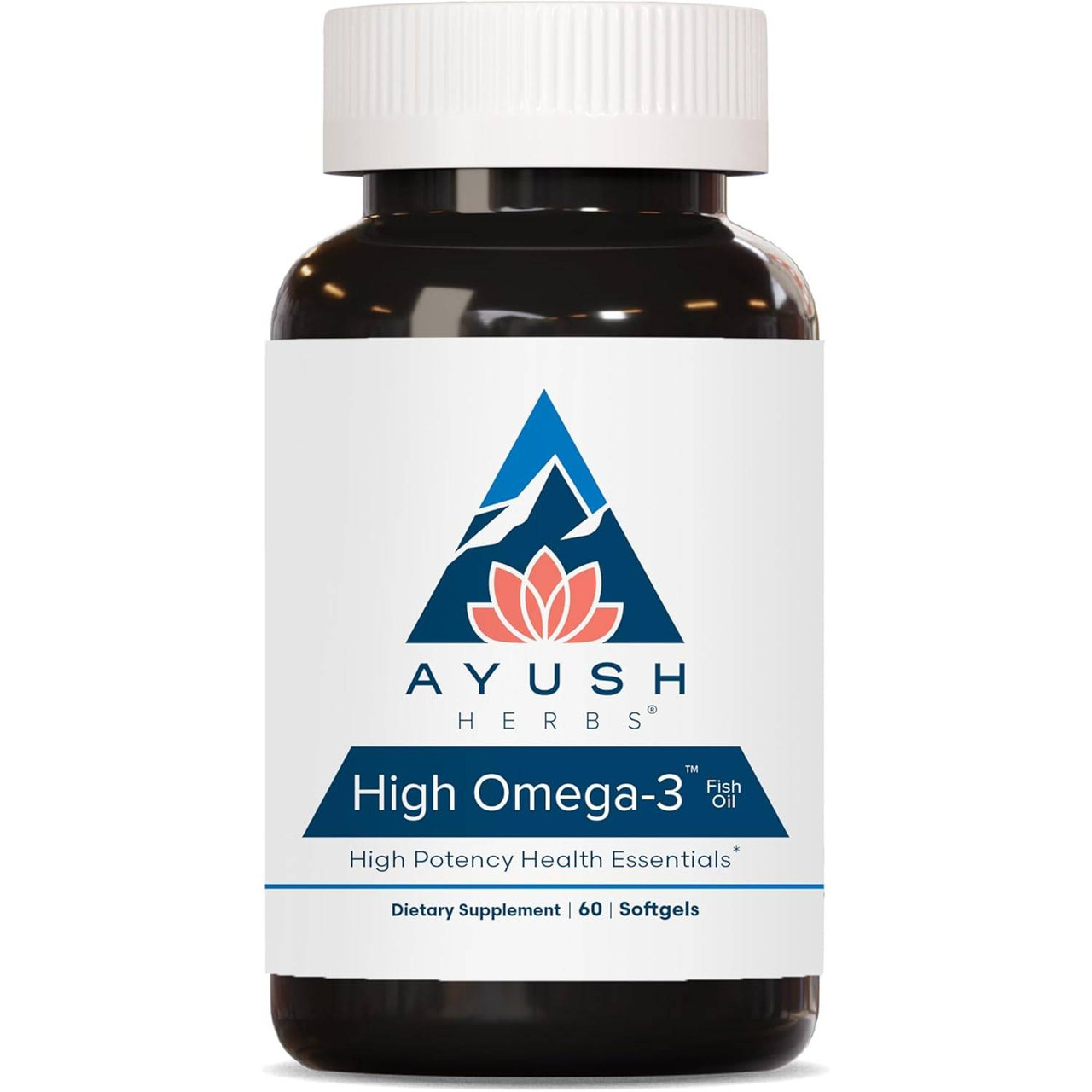 Ayush Herbs High Omega-3 Fish Oil - 60 Softgels