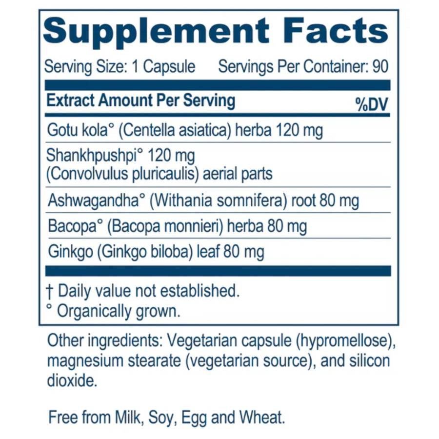 Ayush Herbs Bacopa Plus - 90 Capsules