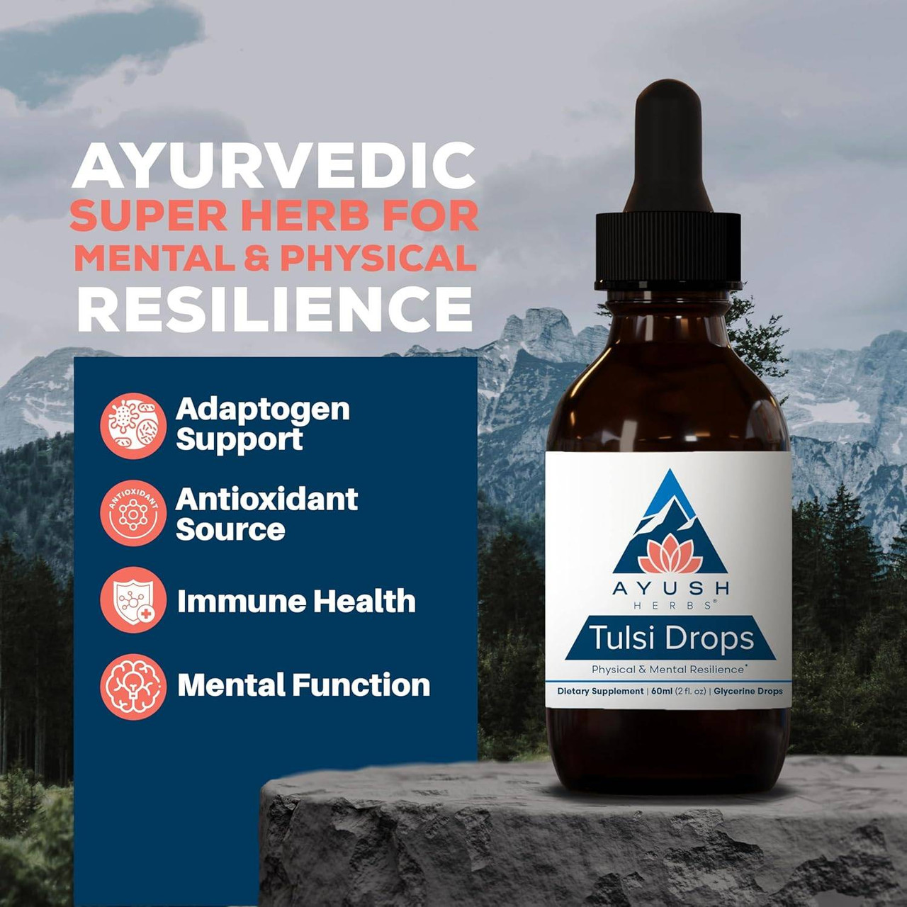 Ayush Herbs Tulsi Drops - 60 Milliliters