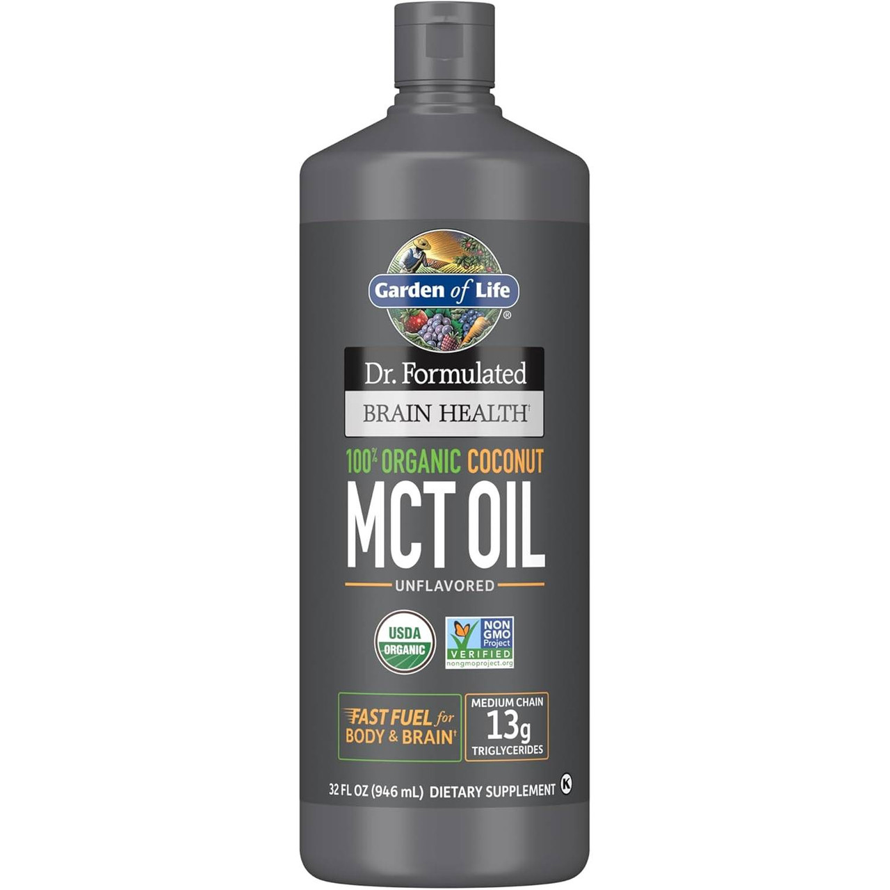 Garden of Life Dr. Formulated Brain Health 100% Organic Coconut MCT Oil - 946 Milliliters GRLF-FBHOC 25.99