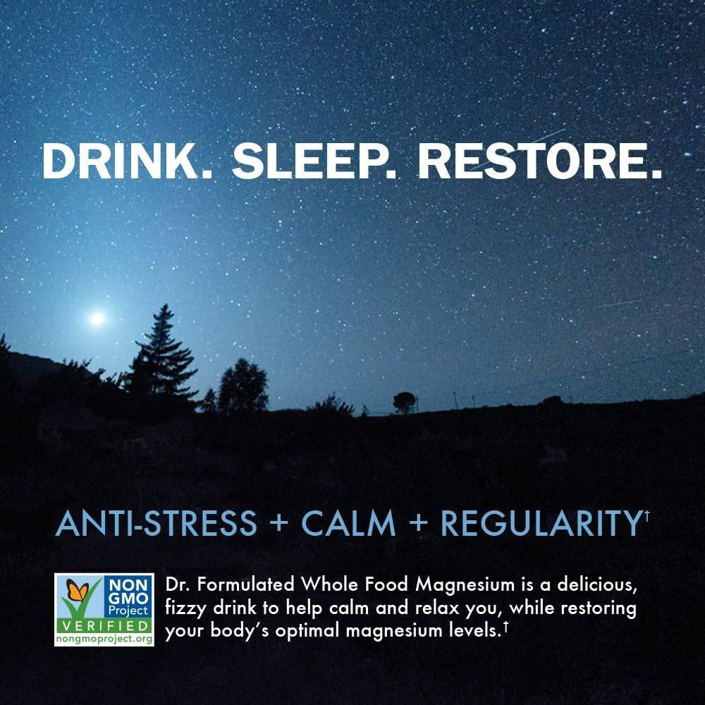 Night sky over trees, drink, sleep, restore anti-stress, calm and regularity graphic