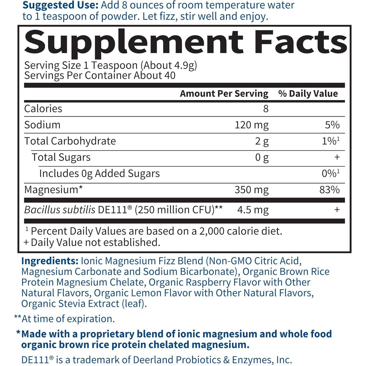 Garden of Life Dr. Formulated Whole Food Magnesium Raspberry-Lemon