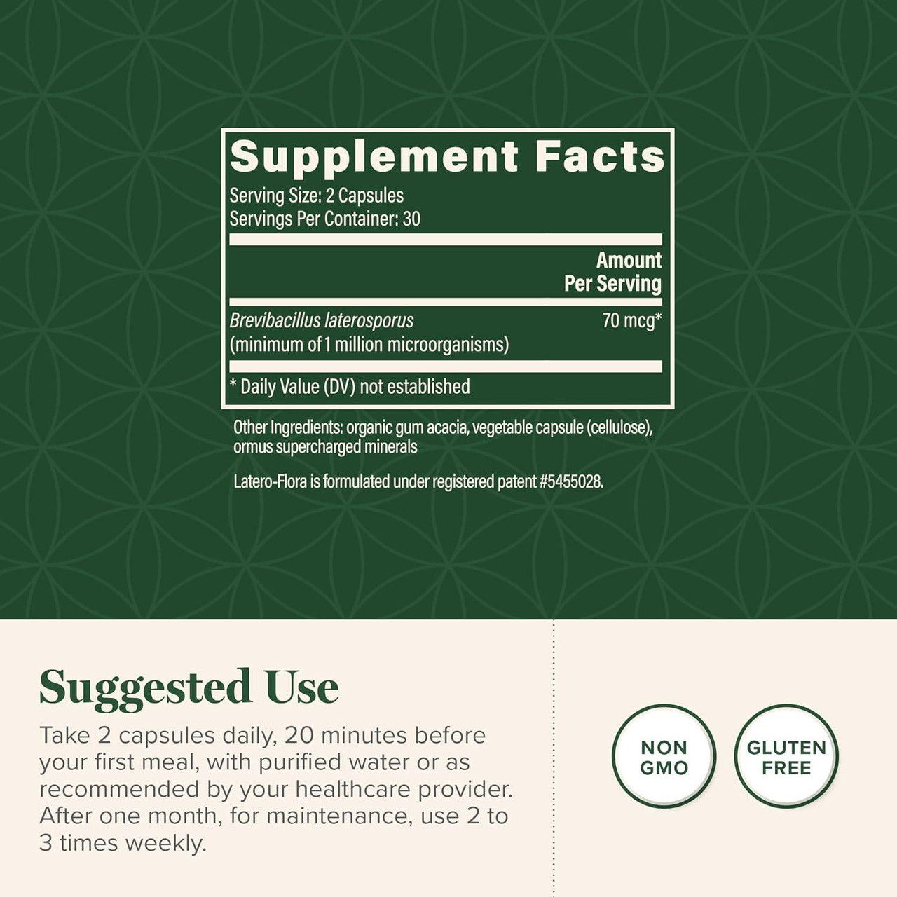 Global Healing Center Latero-Flora - 60 Capsules