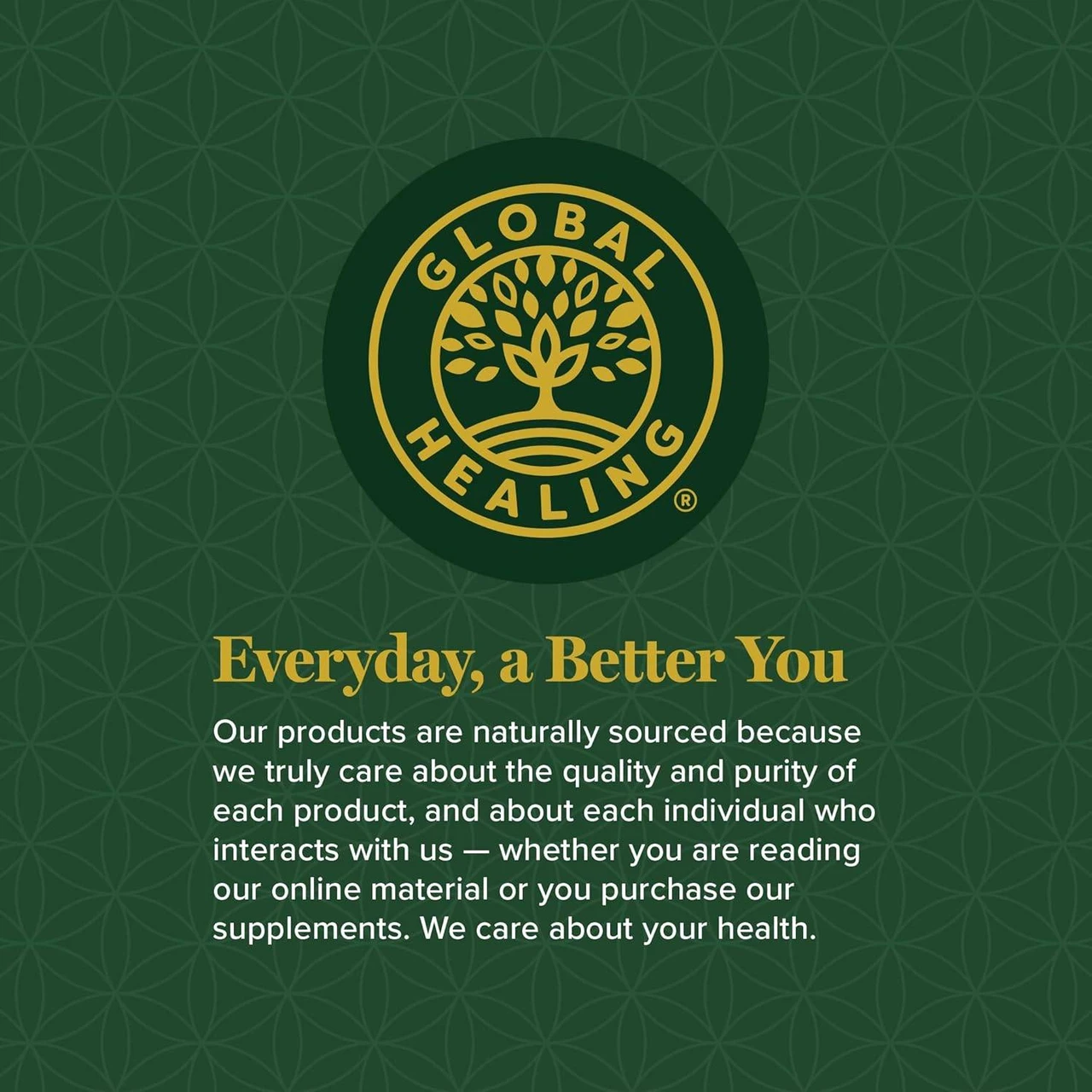 Global Healing logo, everyday a better you graphic
