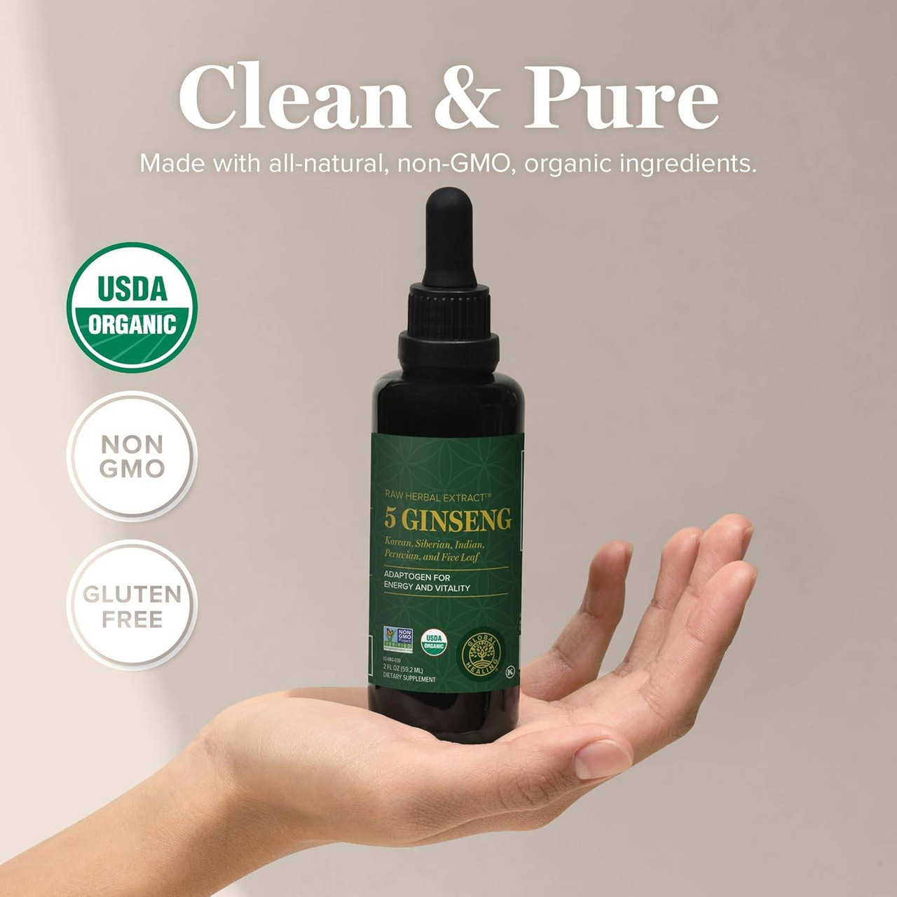 Global Healing Center 5 Ginseng - 59.2 Milliliters