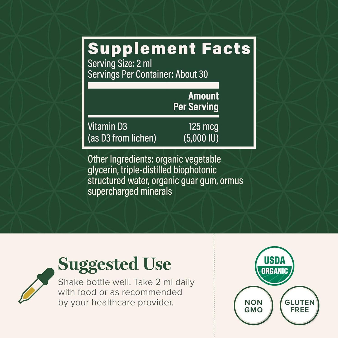 Global Healing Center Vitamin D3, 5,000 IU - 59.2 Milliliters
