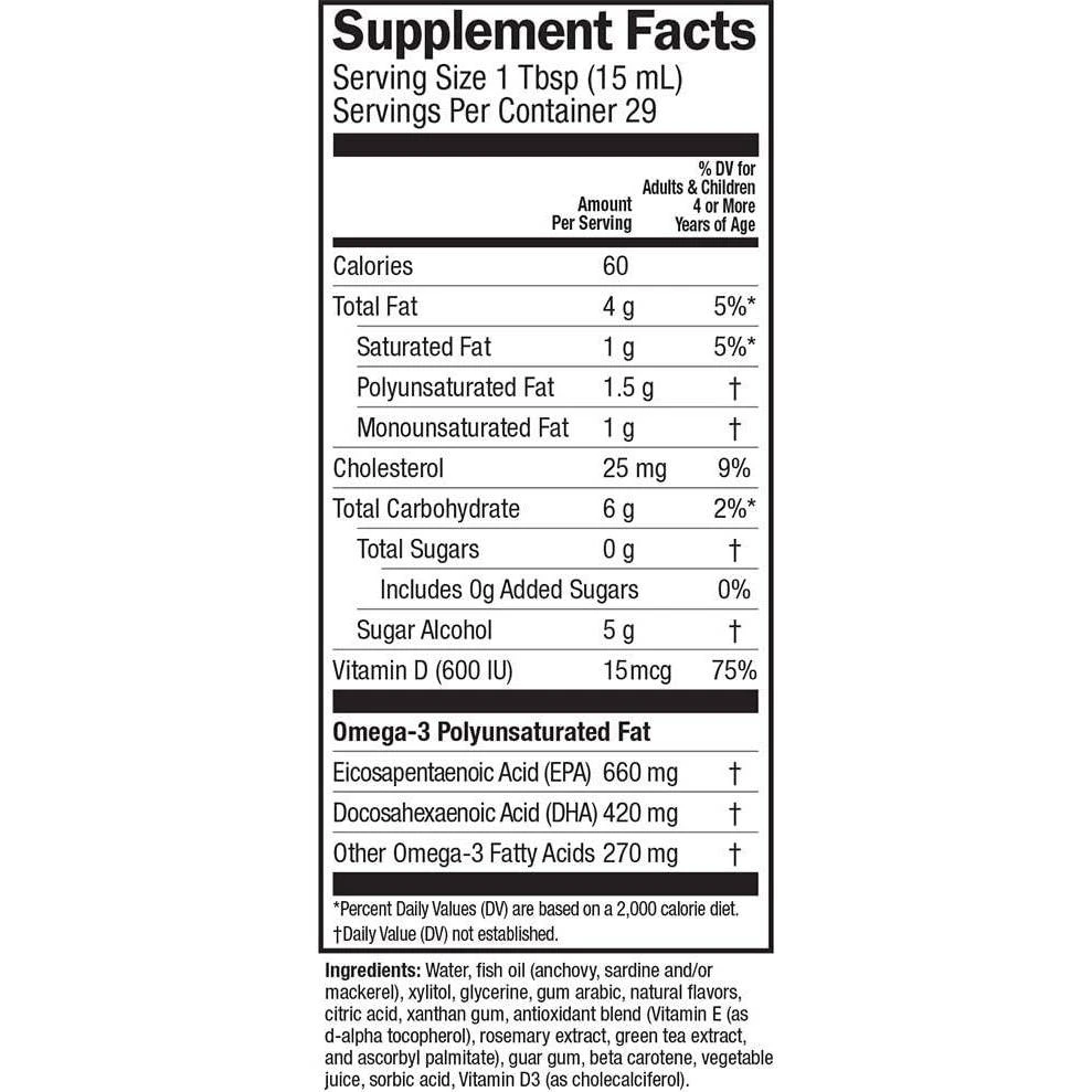 Mango Peach Smoothie supplement facts, 1 Tbsp serving, 29 servings