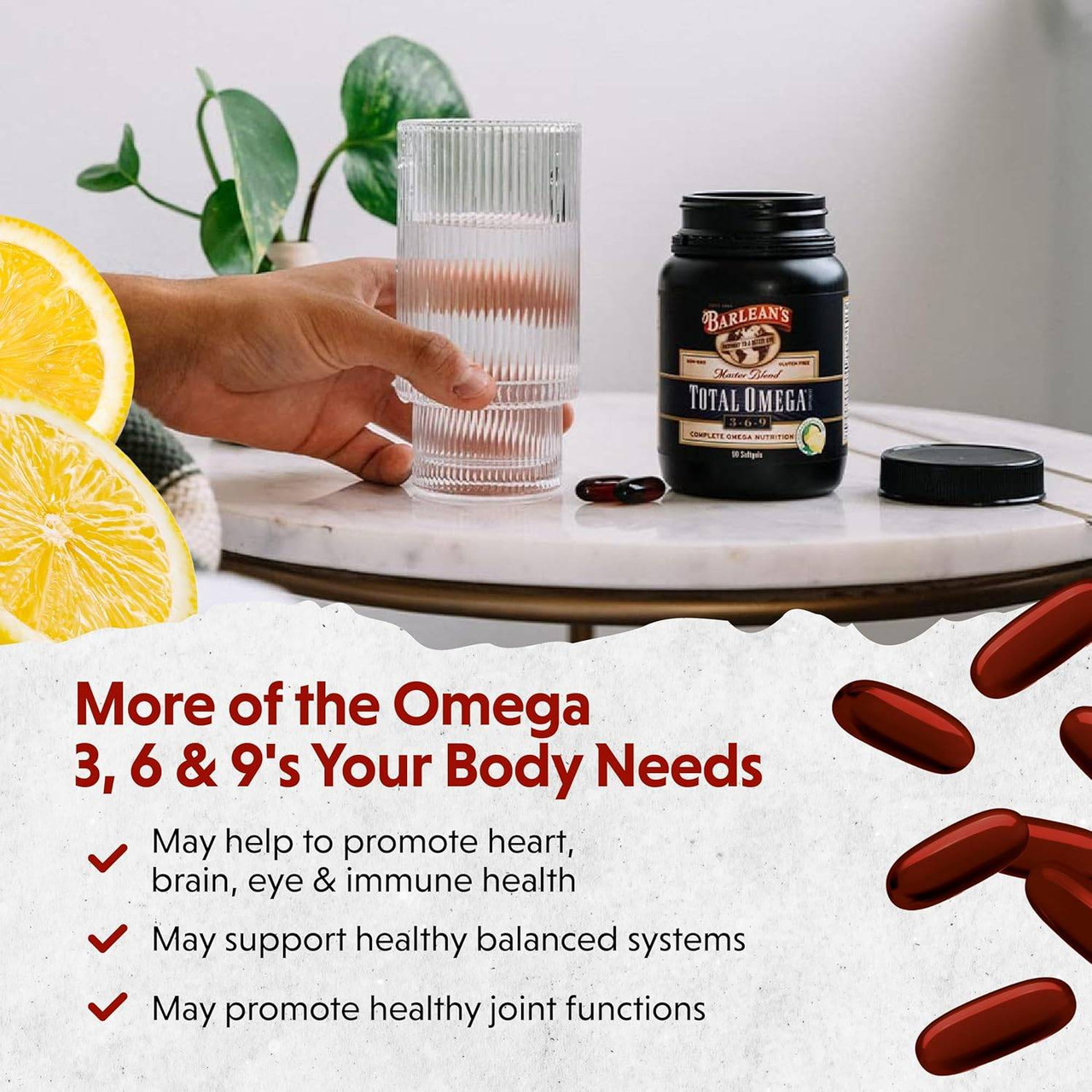 Barlean's Organic Oils Total Omega - 90 Softgels