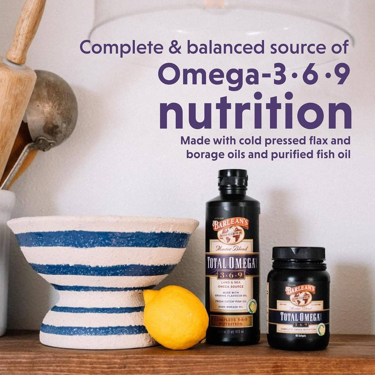 Barlean's Organic Oils Total Omega - 90 Softgels
