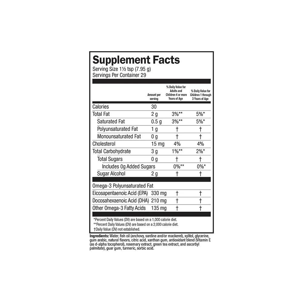 Barlean's Organic Oils Seriously Delicious Omega Pals Chirpin' Slurpin' Lemonade Fish Oil - 227 Grams