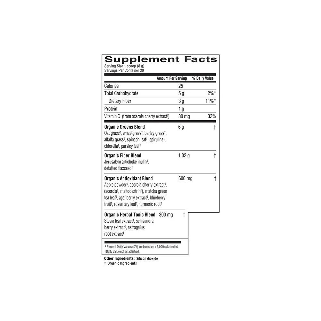 Barleans Organic Oils Organic Greens - 240 Grams