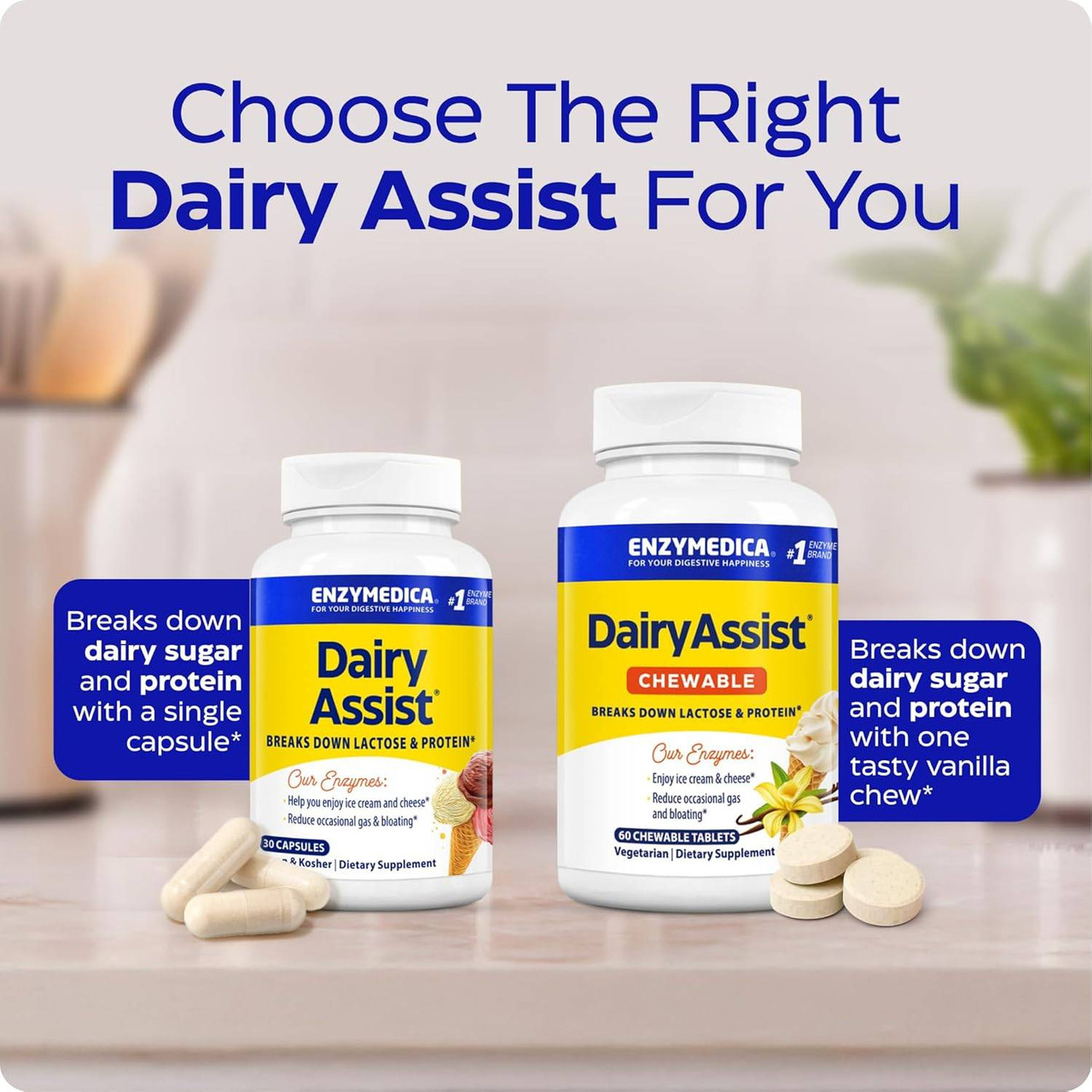 Enzymedica DairyAssist - 30 capsules