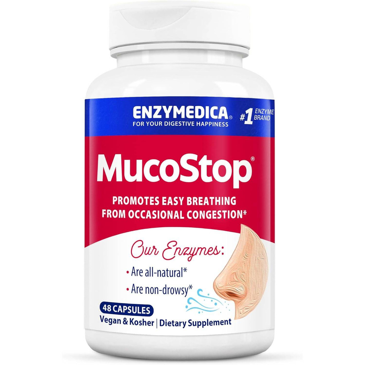Enzymedica MucoStop - 48 capsules EZMD41103 36.99