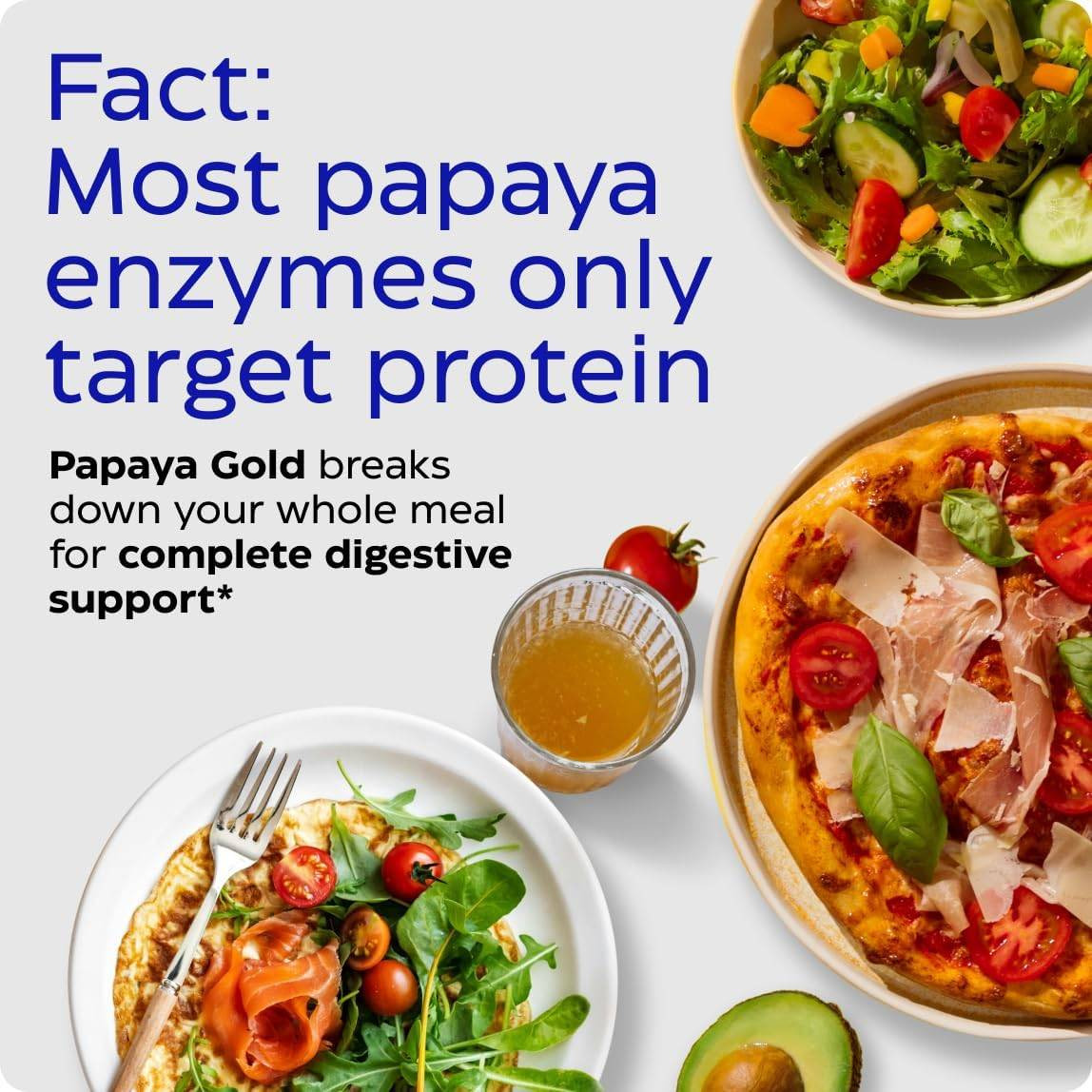 Enzymedica Papaya Gold Advanced Natural Enzyme Formula - 60 tablets