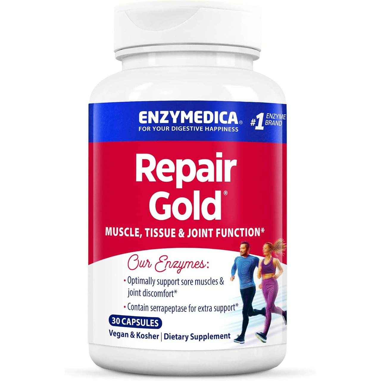 Enzymedica Repair Gold muscle, tissue & joint function 30 capsules bottle