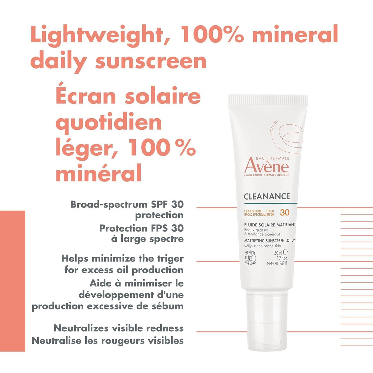 Avene Cleanance Mattifying Sunscreen Lotion SPF 30