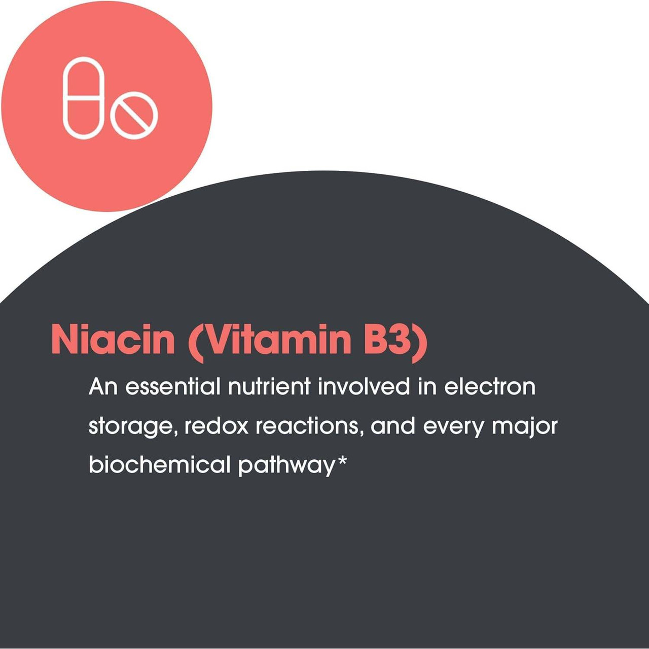 Niacin (Vitamin B3) essential nutrient explanation graphic