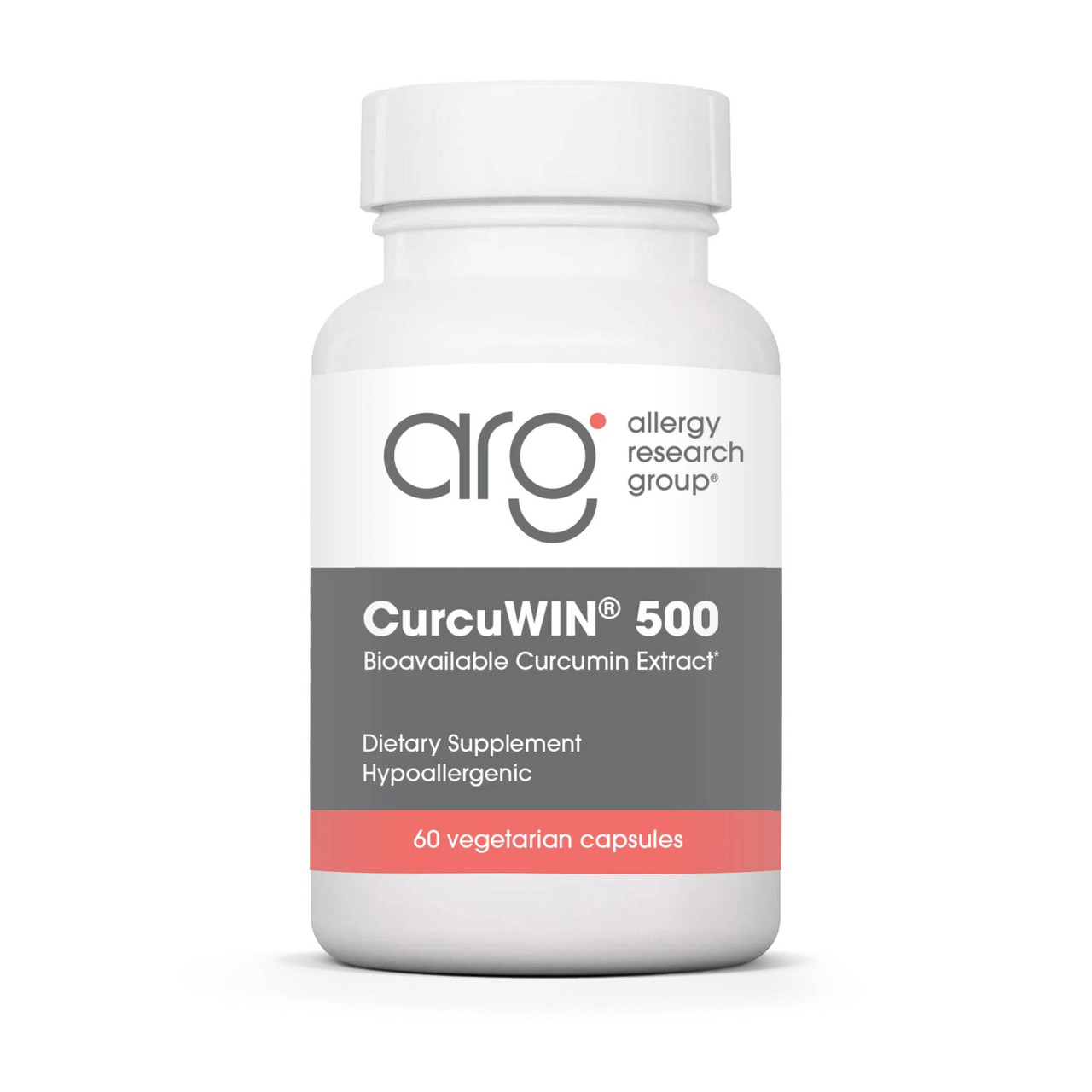 Allergy Research Group CurcuWIN 500 bioavailable curcumin 60 vegetarian capsule bottle