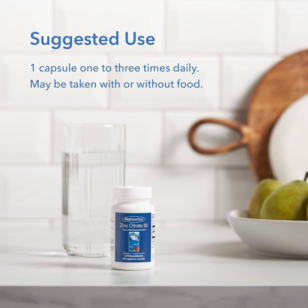 Allergy Research Group Zinc Citrate 50mg - 60 capsules