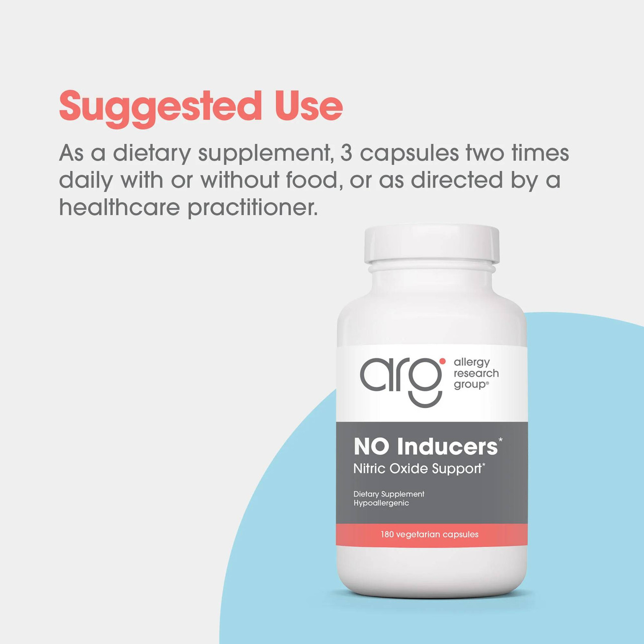 Allergy Research Group NO Inducers Nitric Oxide Support - 180 capsules