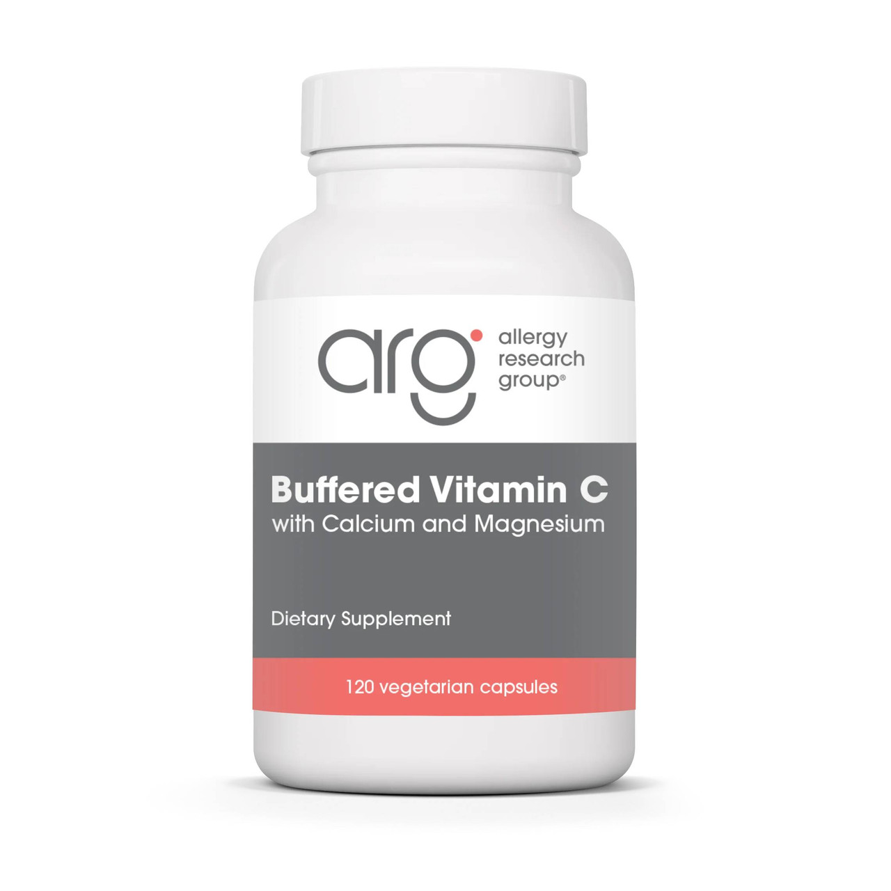 Allergy Research Group Buffered Vitamin C with Calcium and Magnesium 120 vegetarian capsule bottle