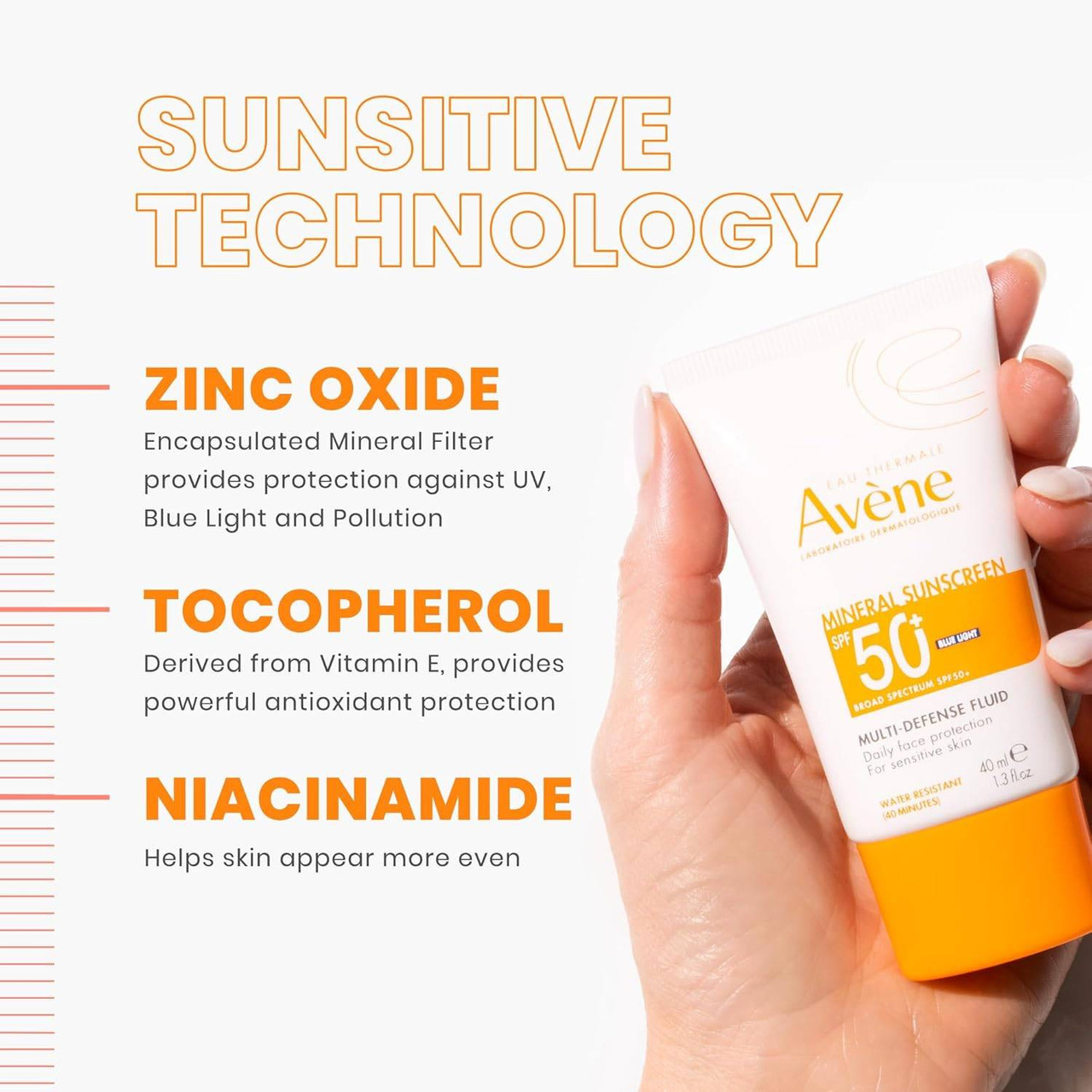 Avene Mineral Sunscreen Multi-Defense Fluid SPF 50+