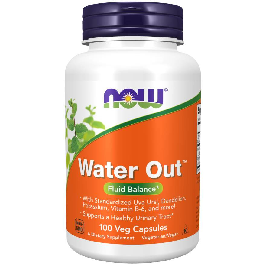 NOW Foods Water Out Fluid Balance 100 veg capsule bottle