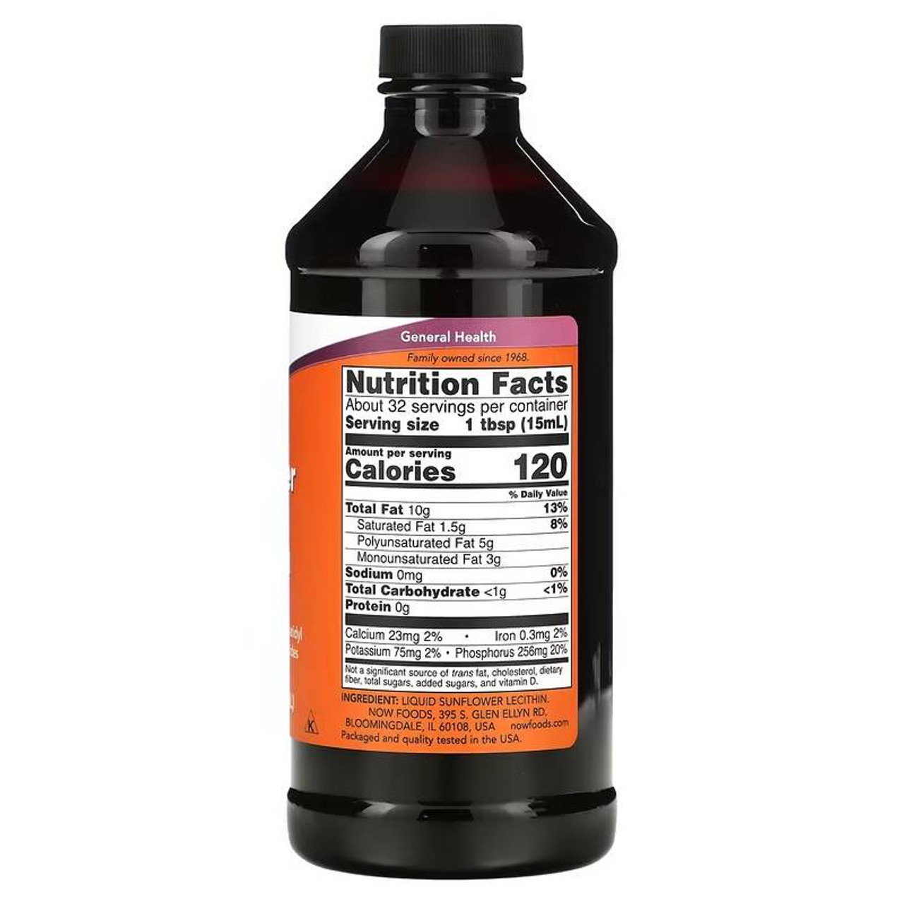 NOW Foods Sunflower Liquid Lecithin - 473 Milliliters