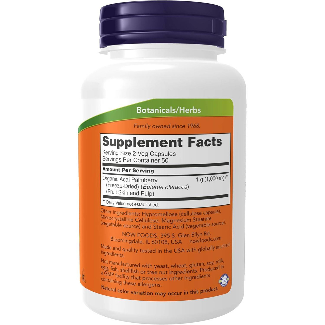 NOW Foods Acai 500mg - 100 Capsules