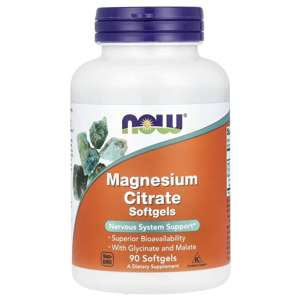 NOW Foods Magnesium Citrate Gels - 90 Softgel Capsules NWFD12975 17.99