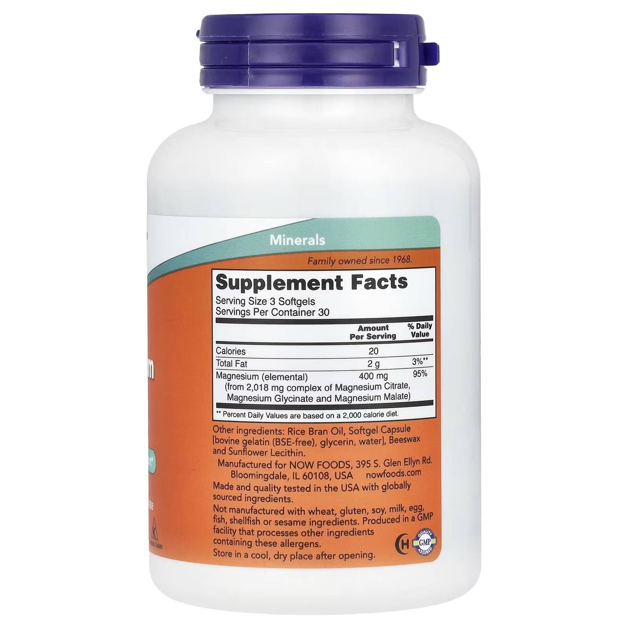 NOW Foods Magnesium Citrate Gels - 90 Softgel Capsules