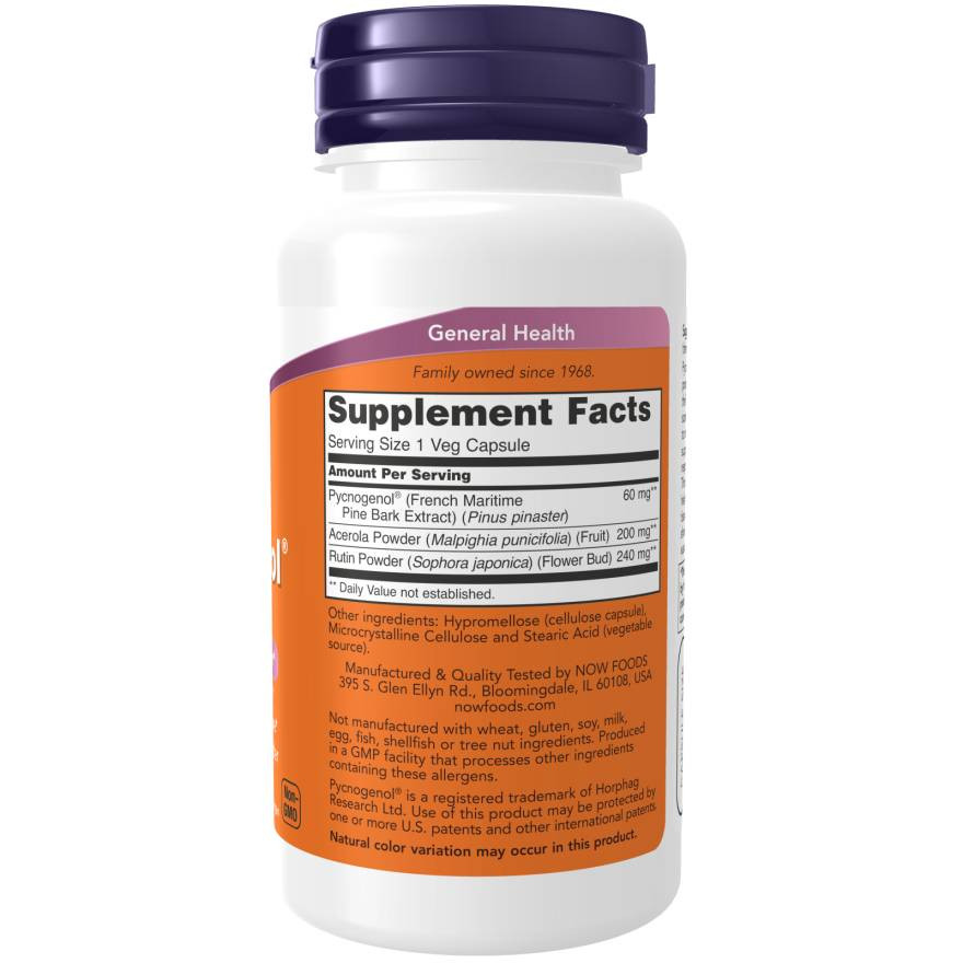 NOW Foods Pycnogenol 60mg - 50 Capsules