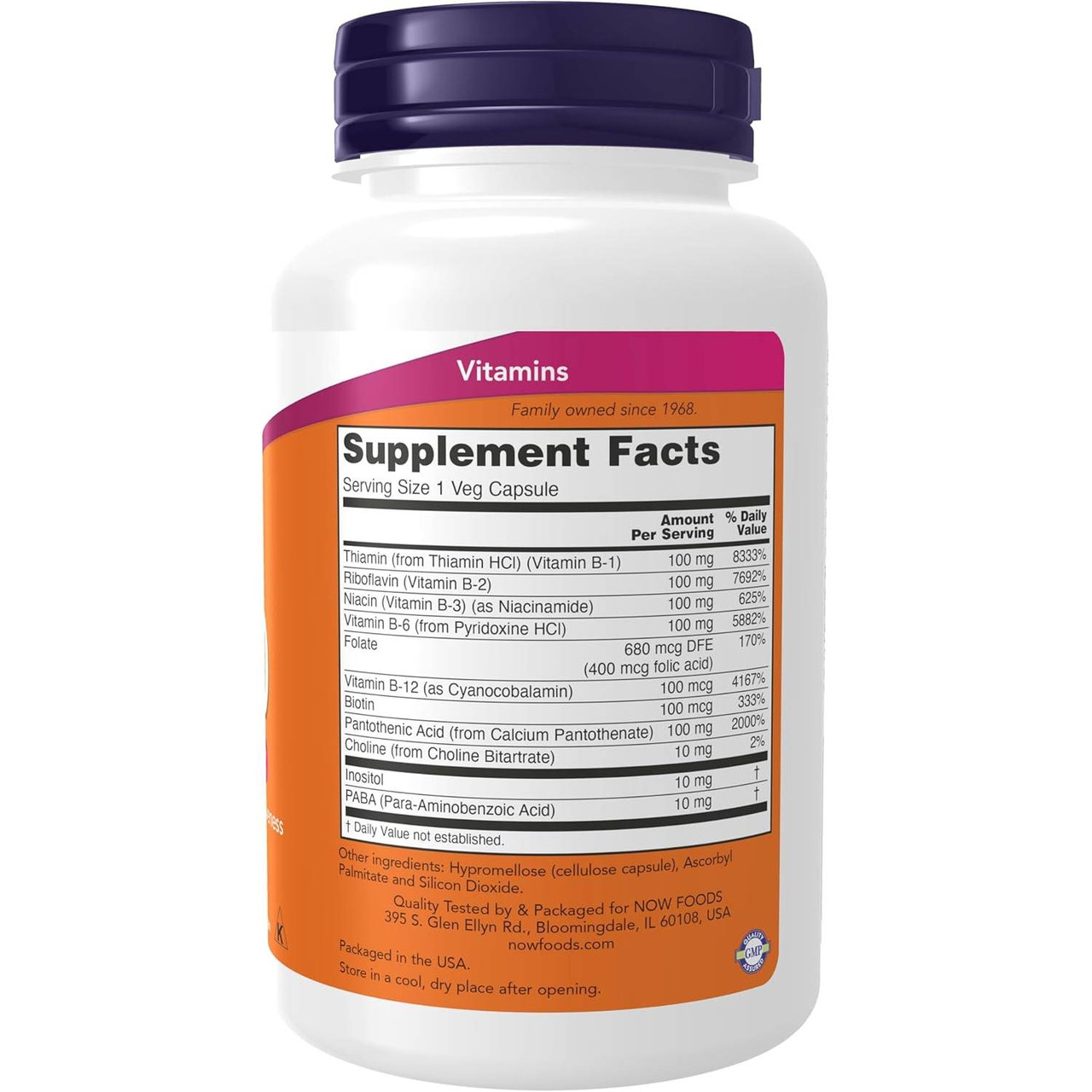 NOW Foods Vitamin B-100 - 100 Capsules