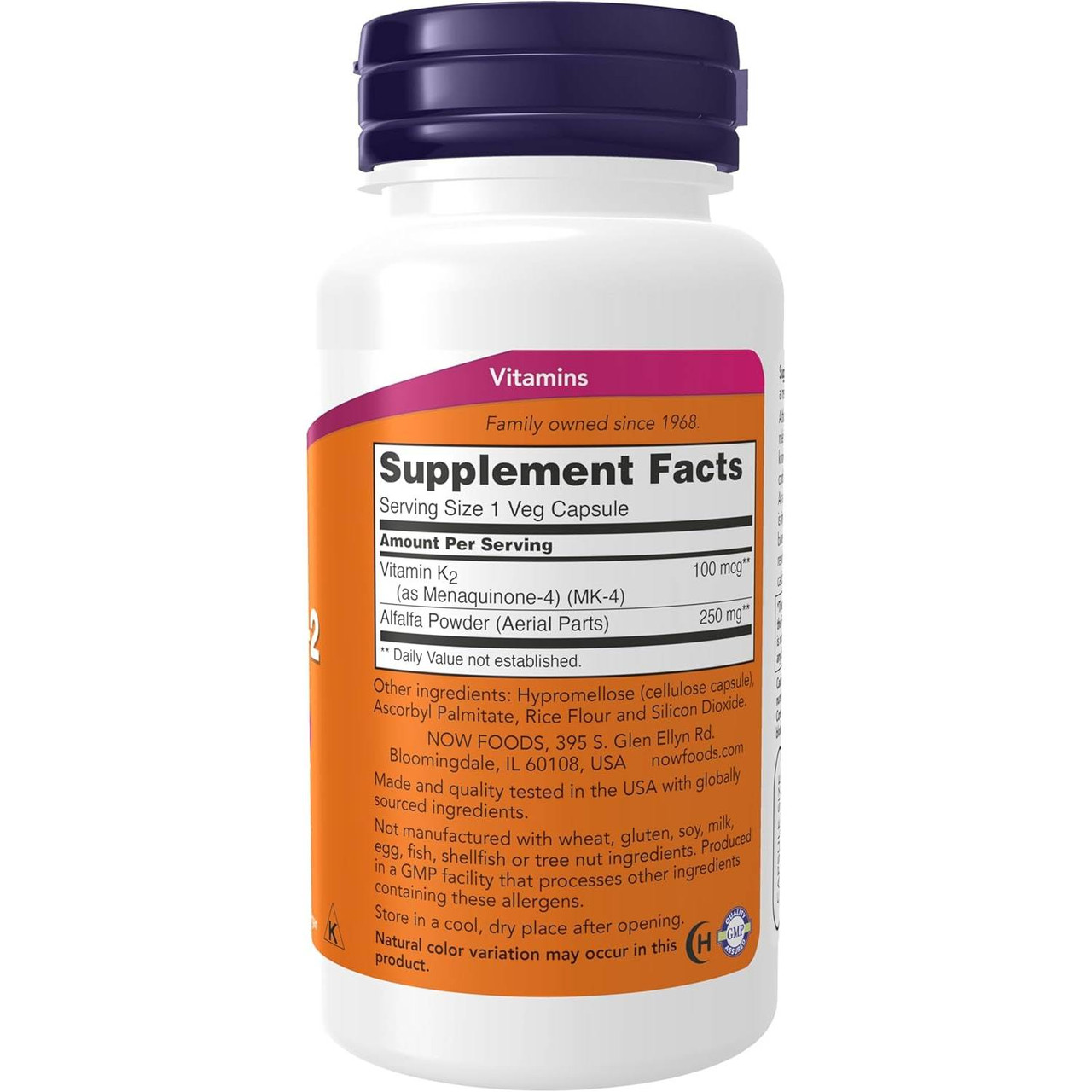 NOW Foods Vitamin K-2 100mcg - 100 Capsules