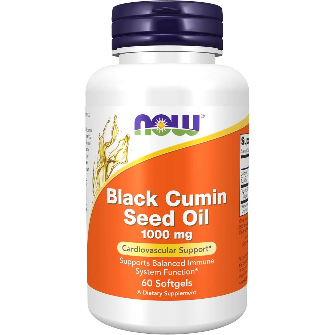 NOW Foods Black Cumin Seed Oil 1000mg - 60 Softgels NWFD17116 21.99