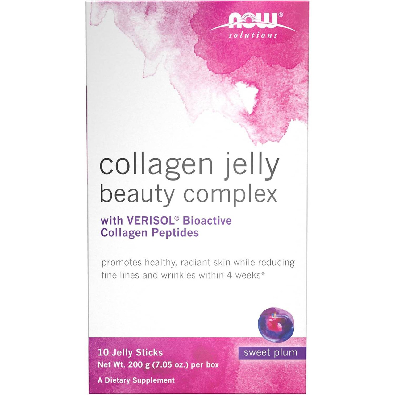 NOW Foods Collagen Jelly Beauty Complex, Sweet Plum - 10 Packets NWFD78810 19.99
