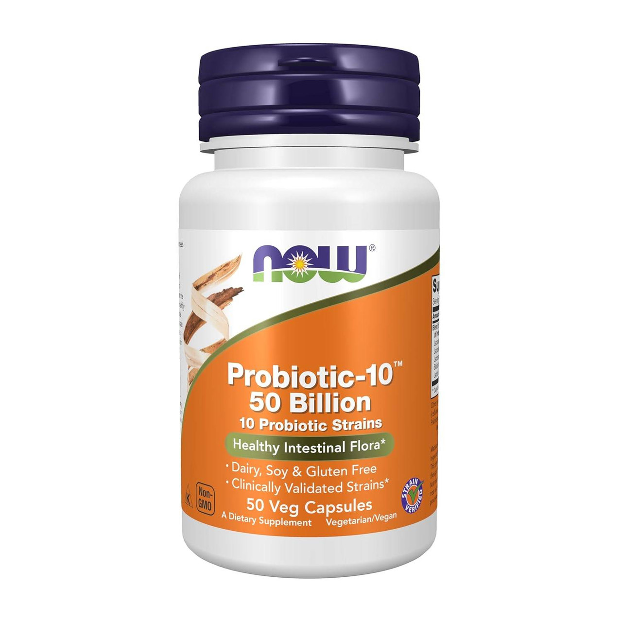 NOW Foods Probiotic-10 50 Billion 50 veg capsules bottle