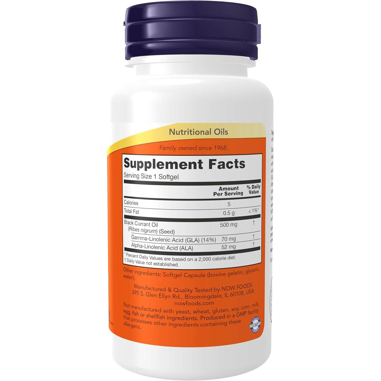 NOW Foods Black Currant Oil 500mg - 100 Softgels