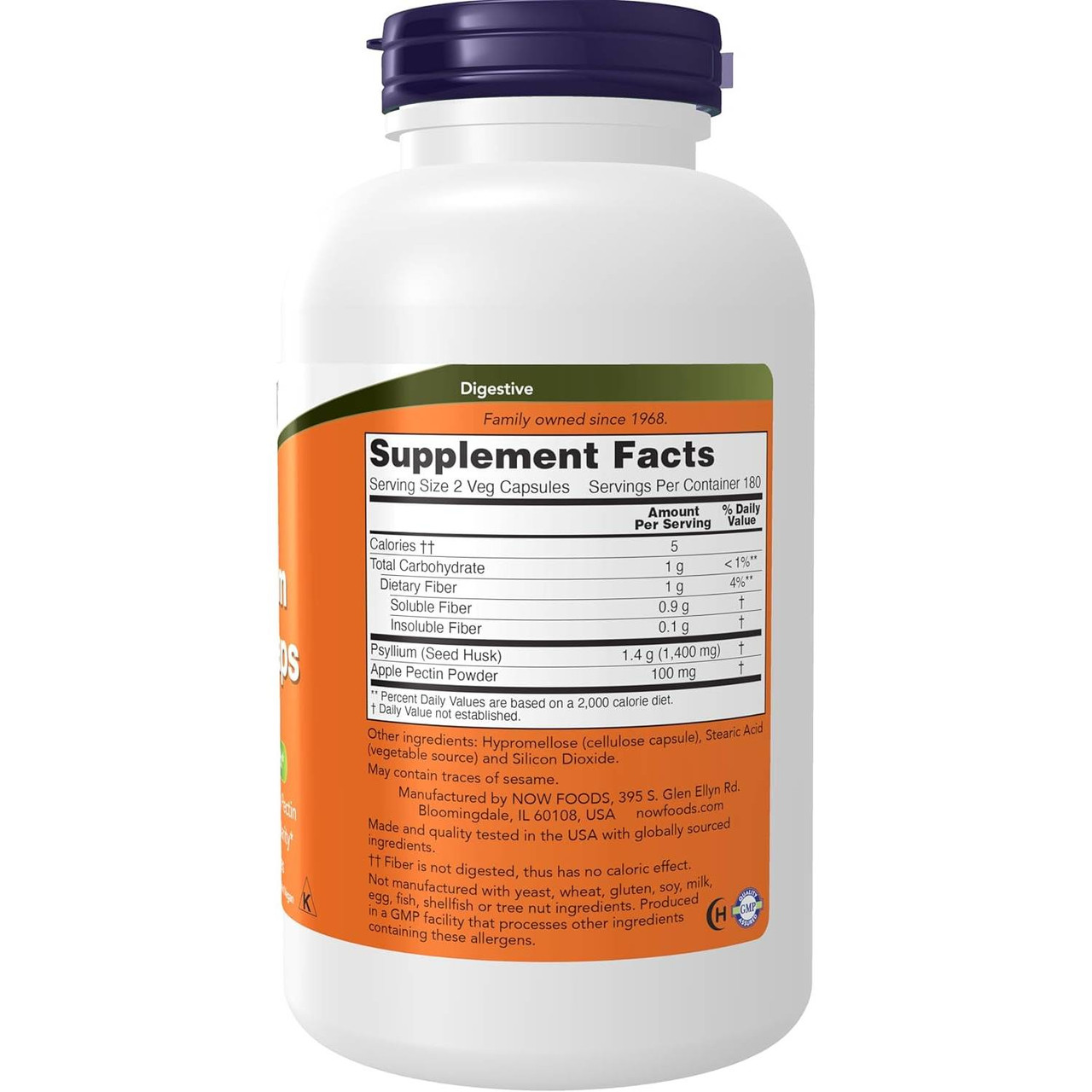 NOW Foods Psyllium Husk - 360 Capsules