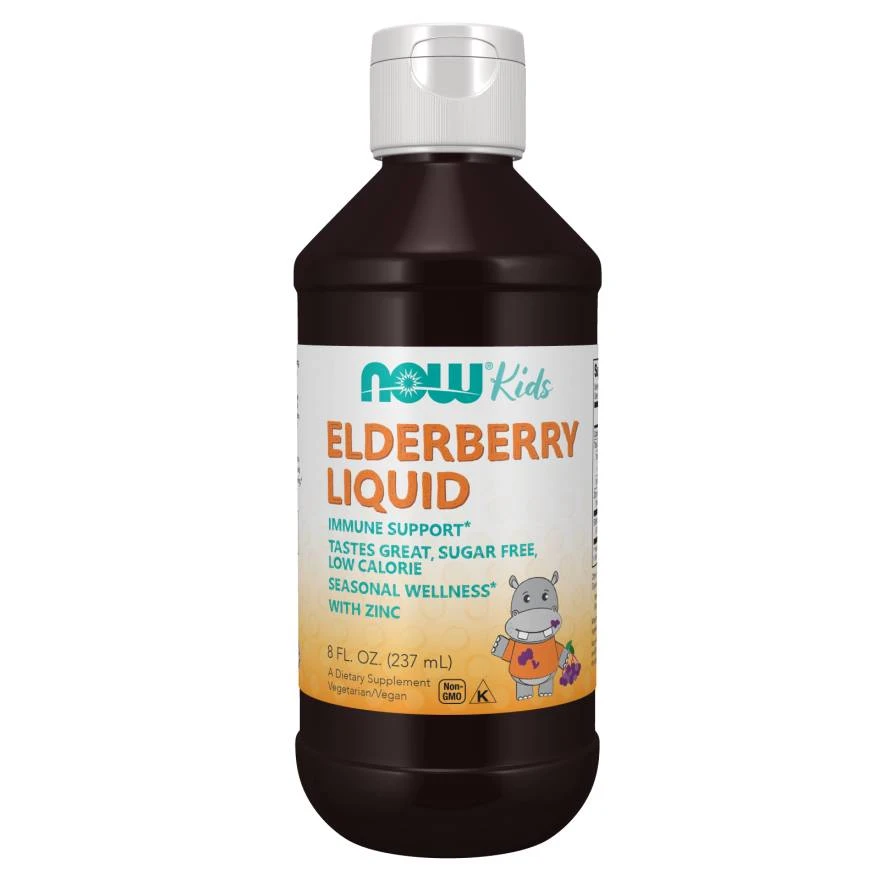 NOW Kids Elderberry Liquid bottle