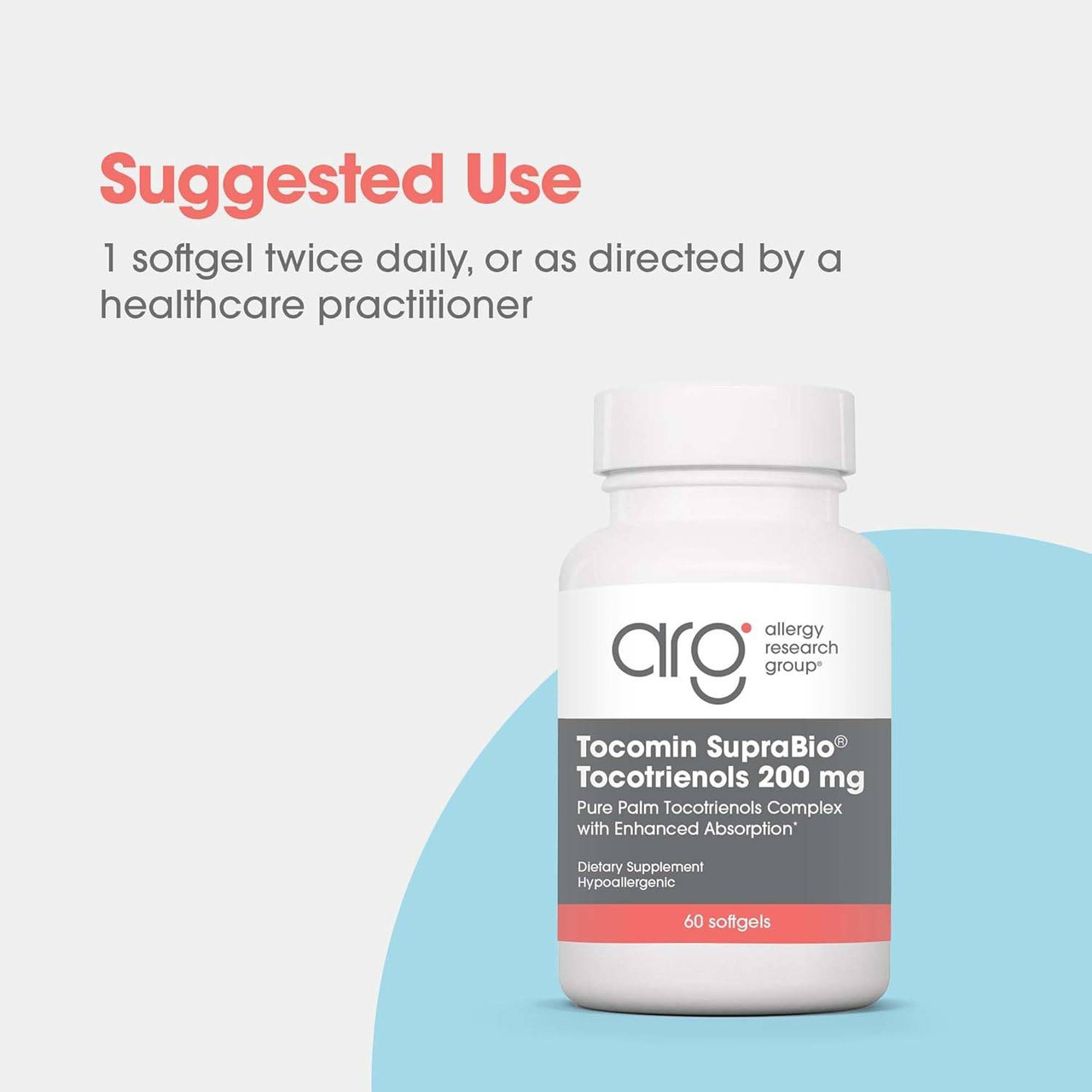 Allergy Research Group Tocomin SupraBio Tocotrienols 200mg