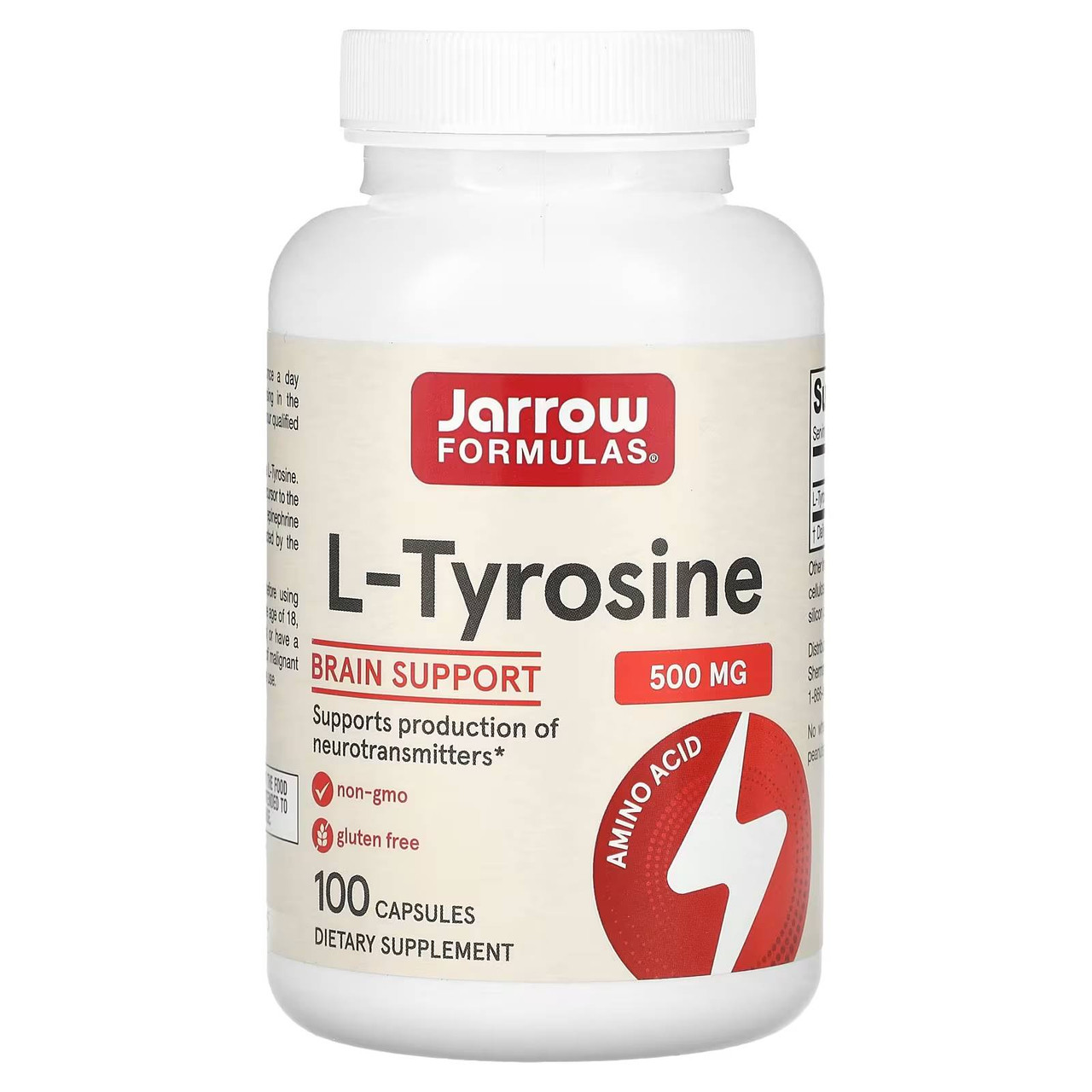 Jarrow Formulas L-Tyrosine 500mg - 100 Capsules JWFL50015 19.49
