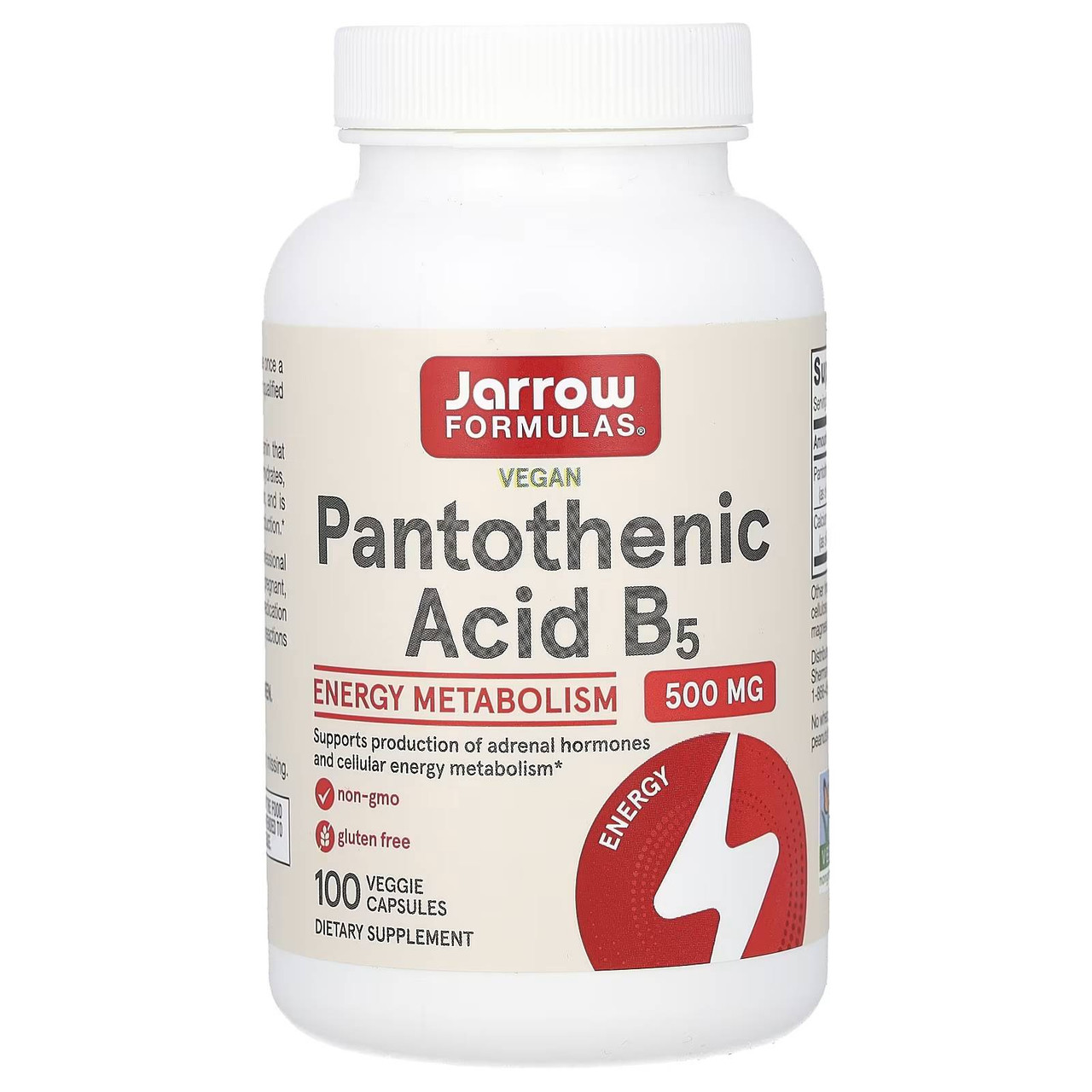 Jarrow Formulas Pantothenic Acid 500mg - 100 Capsules JWFL80104 20.99