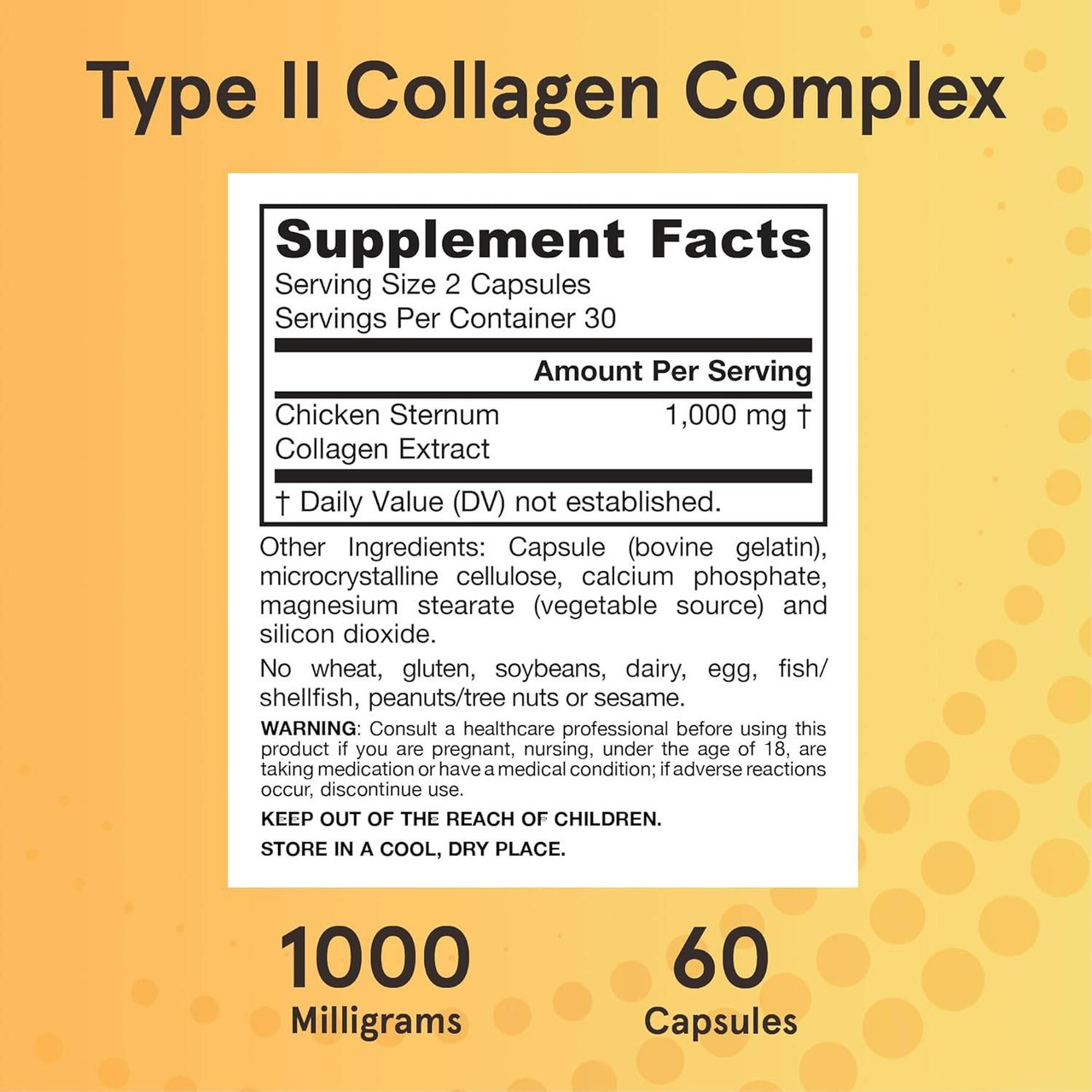 Jarrow Formulas Type 2 Collagen 500mg - 60 Capsules